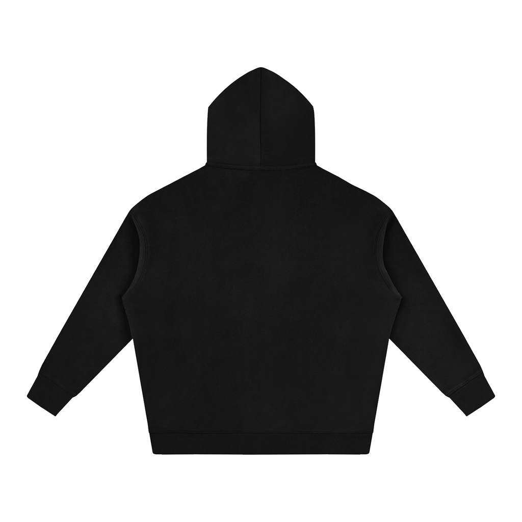 Oversize Fleeced Black Hoodie