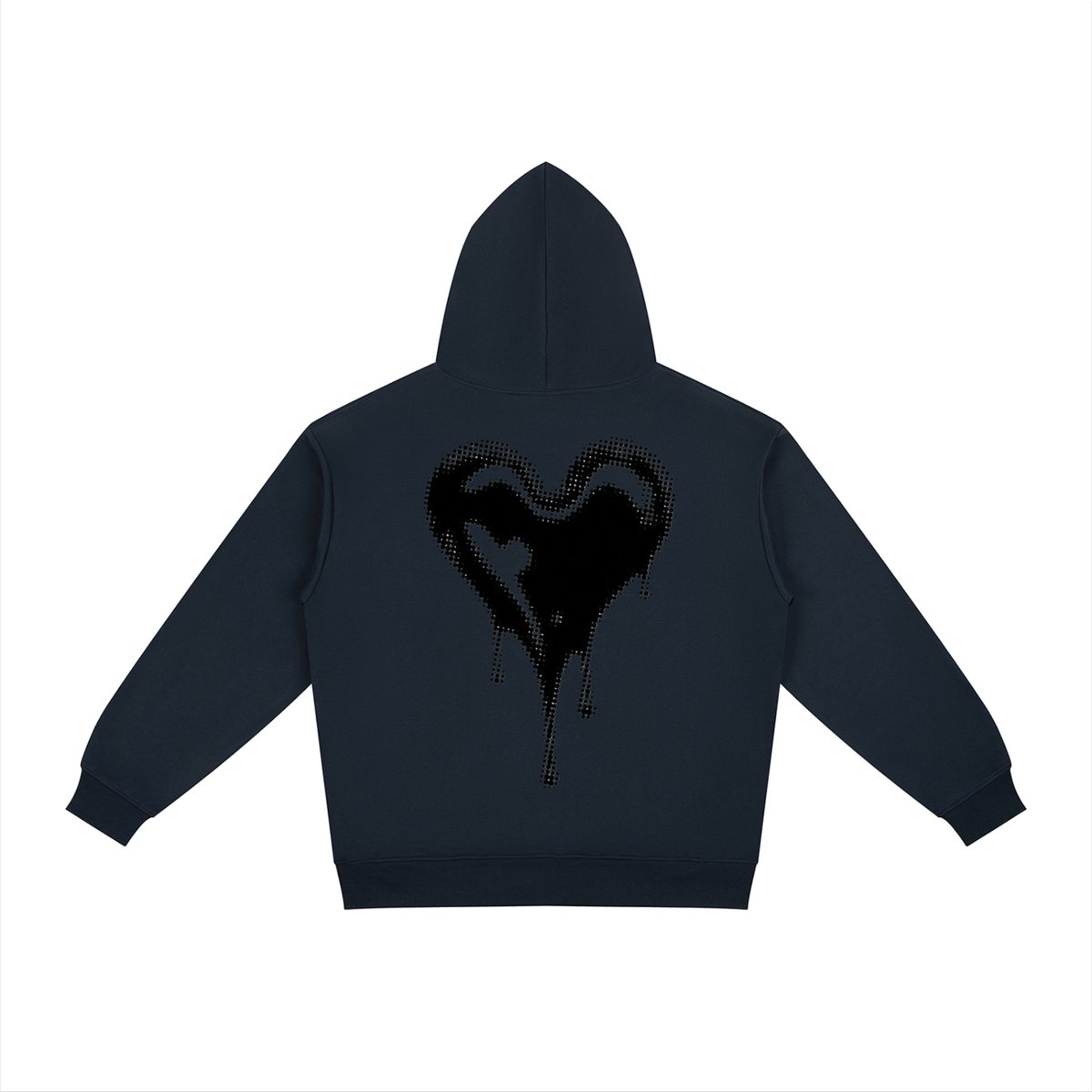 Black Heart Dripping Hoodie