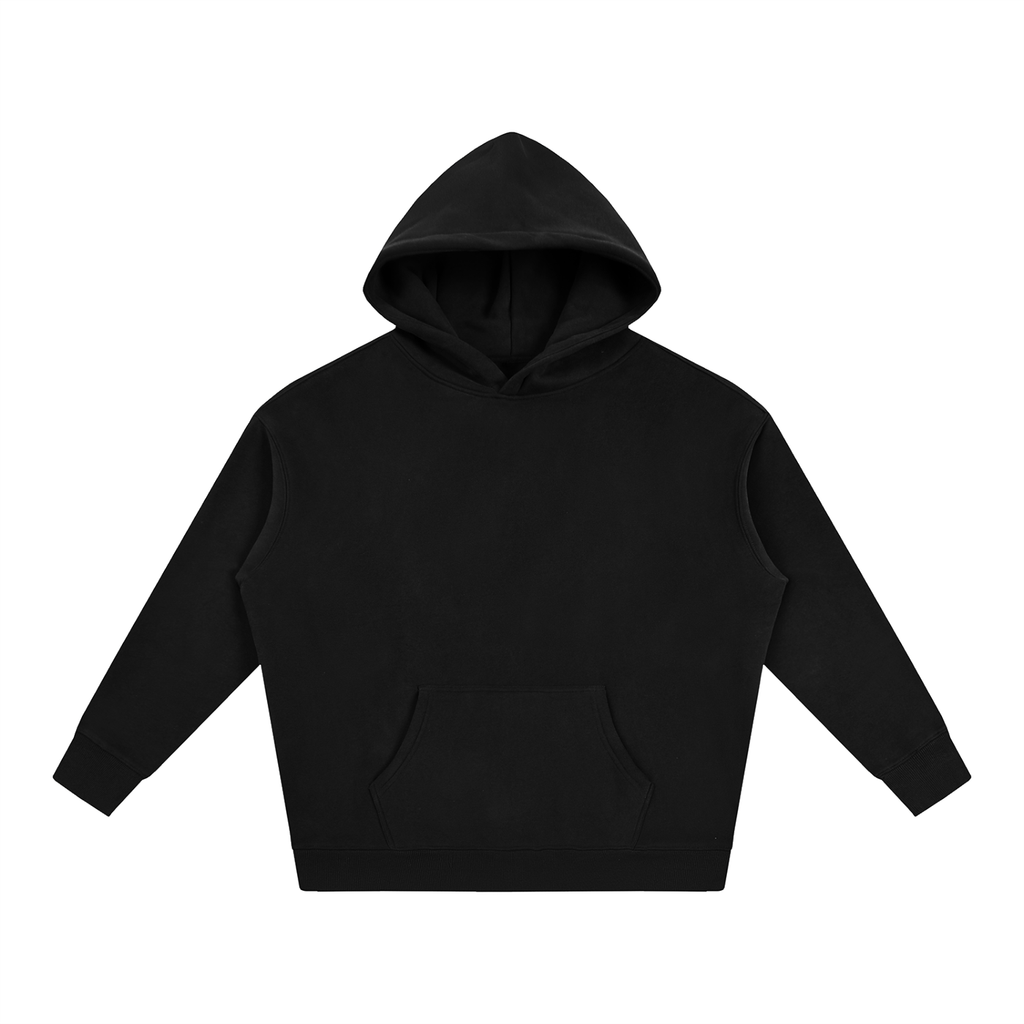 Oversize Fleeced Black Hoodie