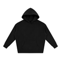Oversize Fleeced Black Hoodie